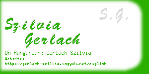 szilvia gerlach business card